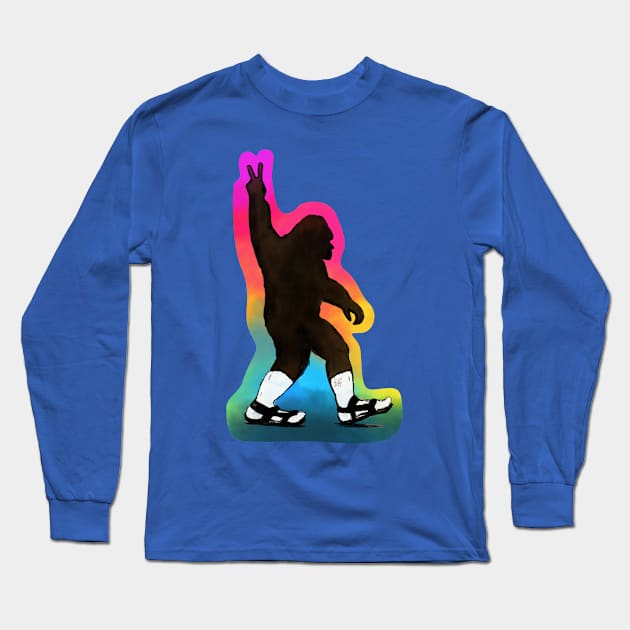 Sasquatch rockin' socks and sandals. Long Sleeve T-Shirt by brendafleming